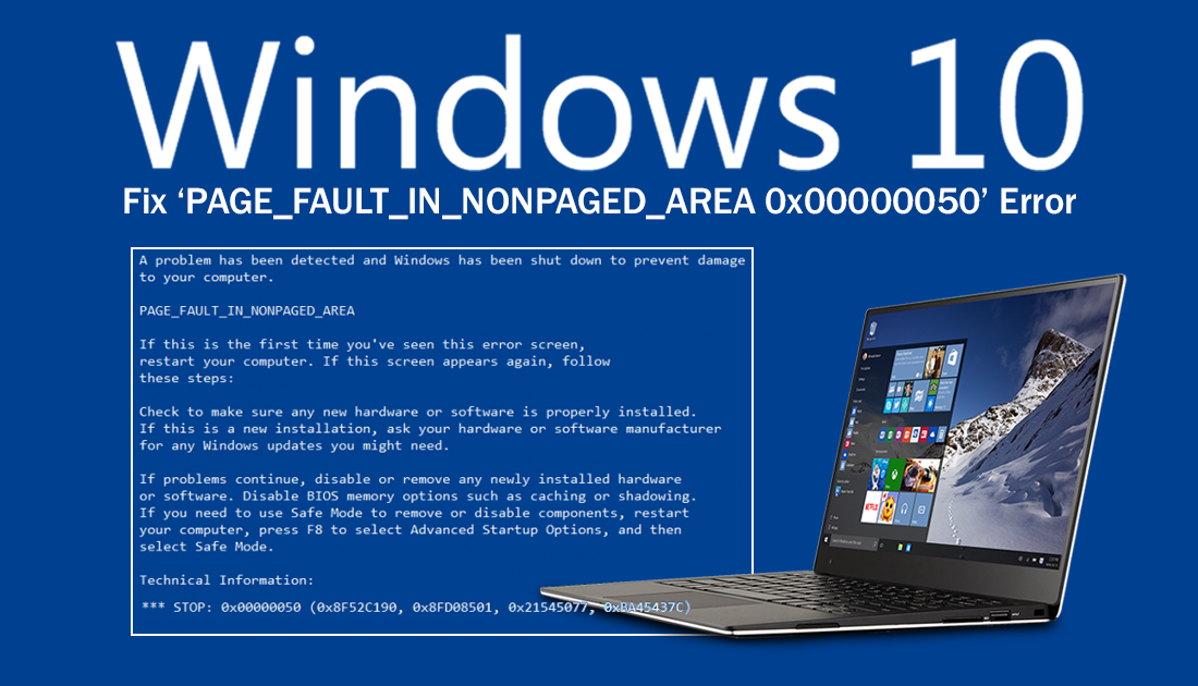 Решение ошибки page fault in nonpaged area windows 10