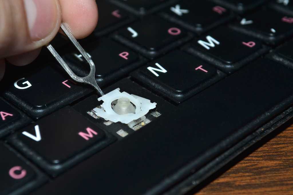 Как поставить кнопку на ноутбуке, если она выпала из клавиатуры