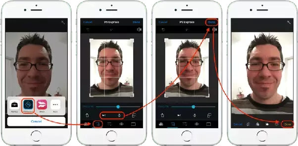 Как убрать эффект на фото на айфоне